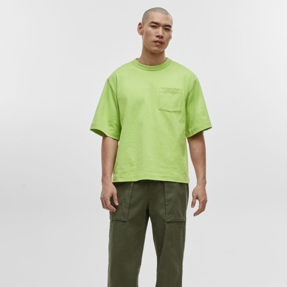 Mode of One Mens Relaxed Fit Pocket T-Shirt Lime‎ Green XL NEW Contemporary